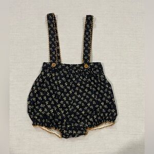 Caramel Dunlin Baby Romper Black/Yellow Small Floral Size 2T NWOT